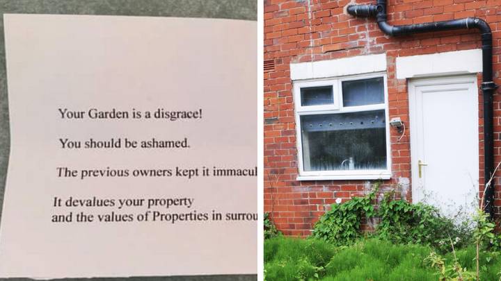 Neighbour leaves nasty note through homeowner's letter box after six-week holiday