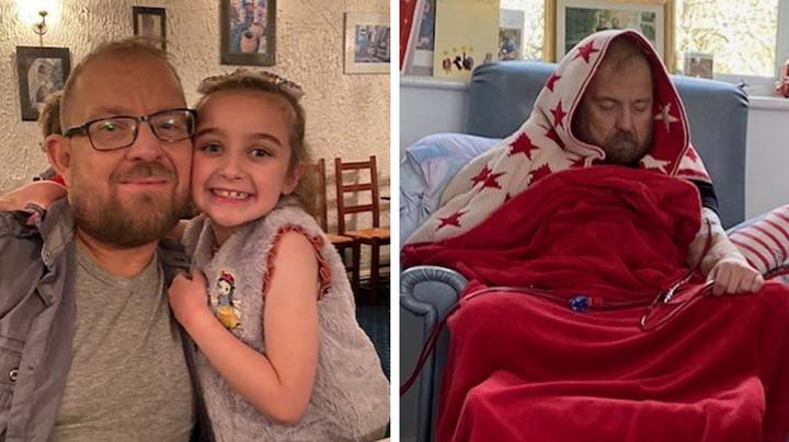 Dad says daughter’s hugs are keeping him alive as he can't afford to put heating on