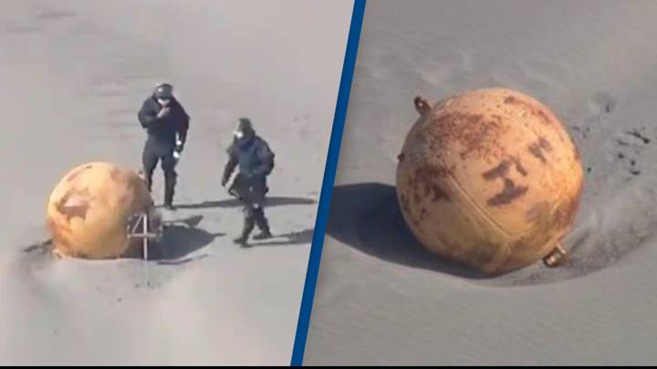 Japanese officials investigate mysterious ball washed up on beach