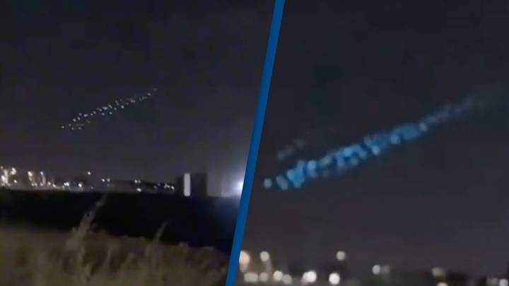 People think they've spotted the beginning of 'Project Blue Beam' after army of UFOs seen