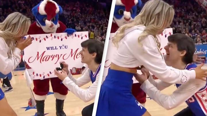 Man who proposed to Sixers' dancer girlfriend responds to trolls who said she was out of his league