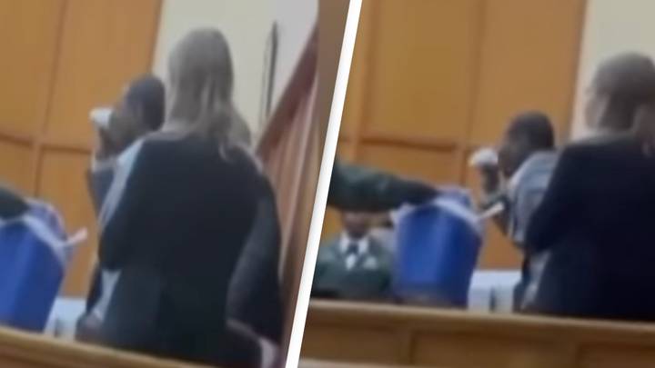 Man downs cup of bleach in courtroom after armed robbery verdict is read