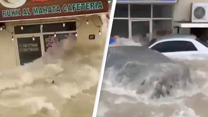 Unbelievable Video Shows Shocking Extent Of UAE Flooding