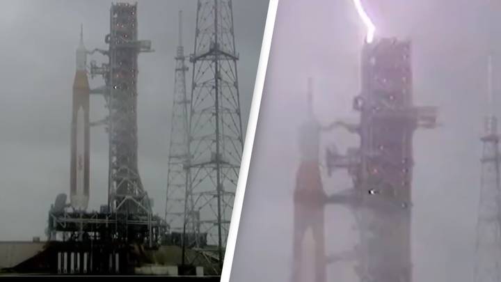 Footage Shows Lightning Striking NASA's New Moon Rocket