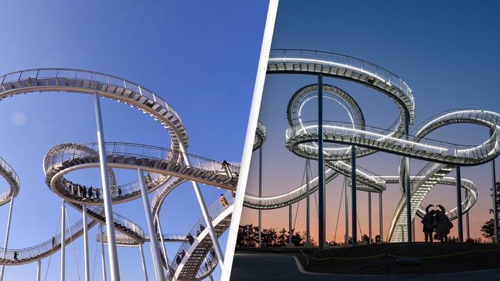 There's An 80ft-High Staircase In South Korea That's Shaped Like A Roller Coaster