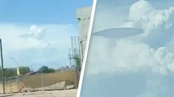 People terrified after spotting huge 'UFO' hovering in sky