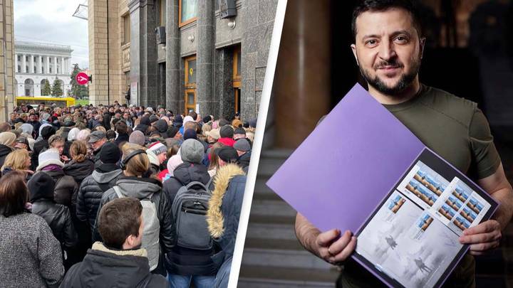 Hundreds Of Ukrainians Queue For Post Office As Stamp Commemorating 'Russian Warship, Go F**k Yourself' Goes On Sale