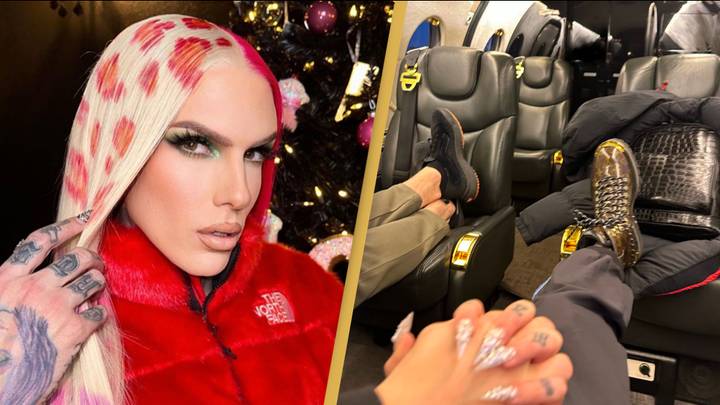 Jeffree Star shares photo of him and 'NFL boyfriend' on private jet