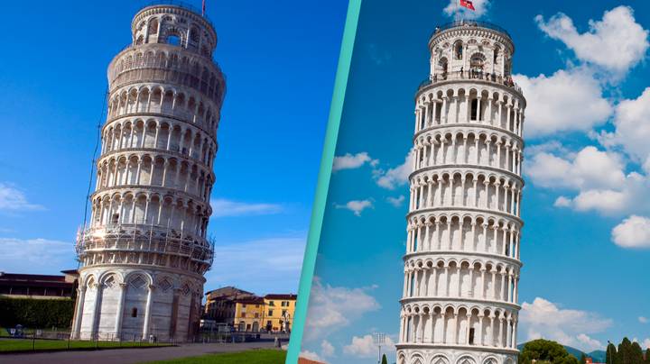 The Leaning Tower of Pisa has straightened itself by 1.6 inches