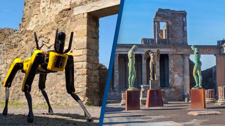 Pompeii Enlists A Robot Guard Dog To Protect The Ancient City's Streets