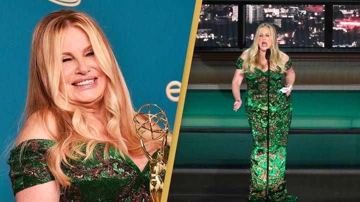 Jennifer Coolidge refuses to leave stage after winning first Emmy
