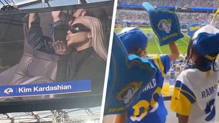 Kim Kardashian gets savagely booed at football game while blowing a kiss to the camera