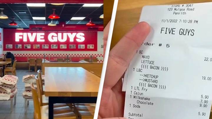Woman spends $70 at Five Guys for two meals