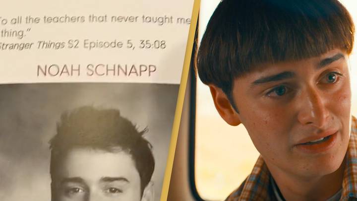 Noah Schnapp left a very brutal Stranger Things reference in his high school yearbook