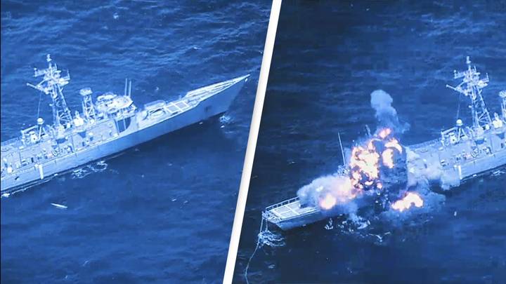 US Warship Sunk By Missile Fire In Pacific