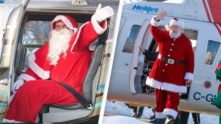 Brazilian Santa Claus doesn’t have a sleigh and delivers presents by helicopter instead