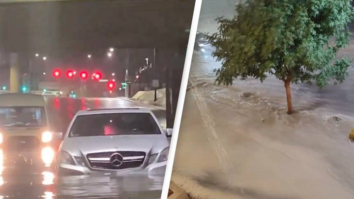 Las Vegas Strip And Airport Left Flooded After Heavy Rainfall