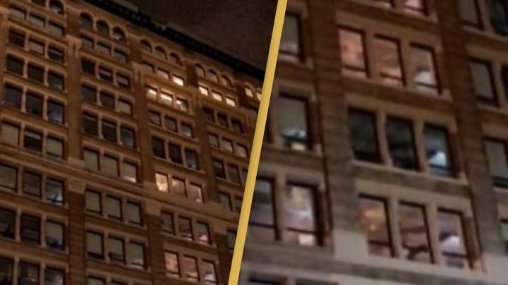 Incredible video shows block of apartments watching the same series at exact same time