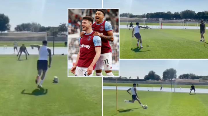 Declan Rice Pokes Fun At Jesse Lingard Over The Manchester United Midfielder's Shooting Drills