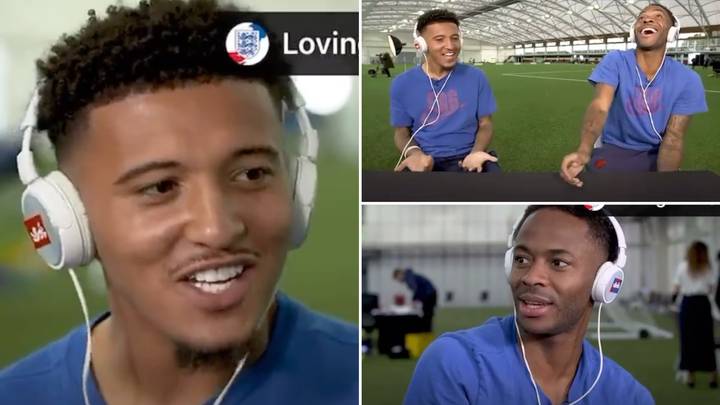 Raheem Sterling hilariously mocks Jadon Sancho for talking about Cristiano Ronaldo "every day"