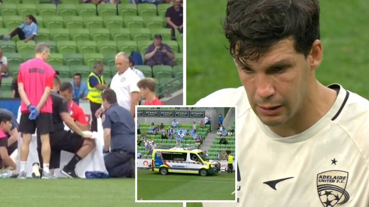 Players left in tears as A-League star suffers horrific leg injury