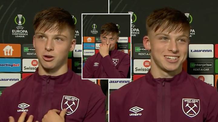 16-year-old Ollie Scarles gives the least media-trained interview ever after West Ham debut, he was buzzing
