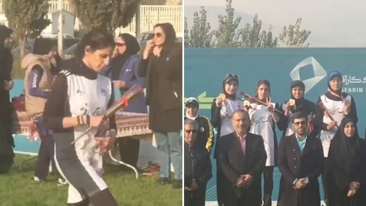 Iranian archer denies support for protests after collecting award without wearing hijab