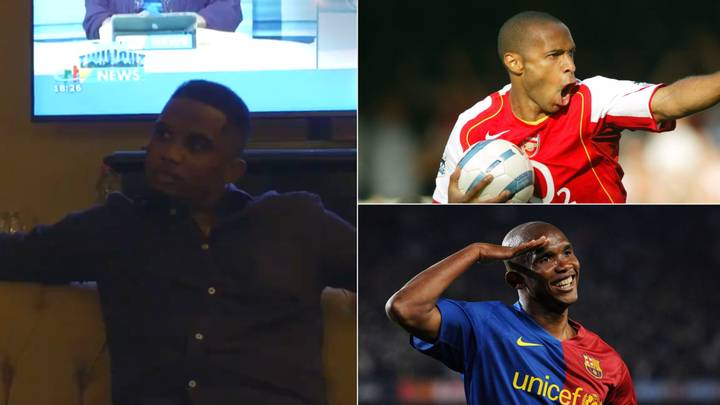 Samuel Eto'o claims former Barcelona teammate Thierry Henry was 'not on my level'