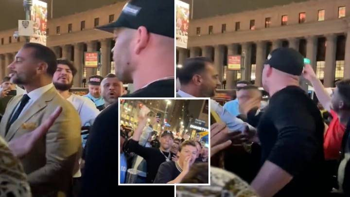 Nate Diaz and Dillon Danis forced to be separated outside of MSG, slaps and drinks were thrown