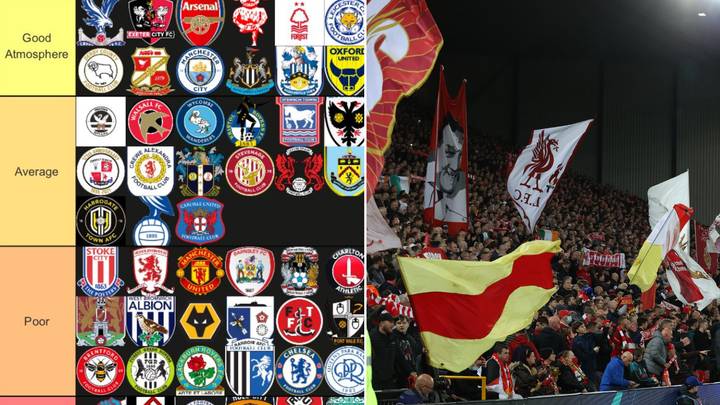 Fan controversially ranks home atmosphere of Premier League and EFL clubs, Liverpool listed as 'tinpot'