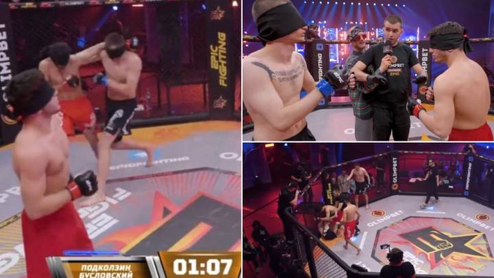Russian MMA Fighters Left Bloodied And Bruised After Fighting Blindfolded