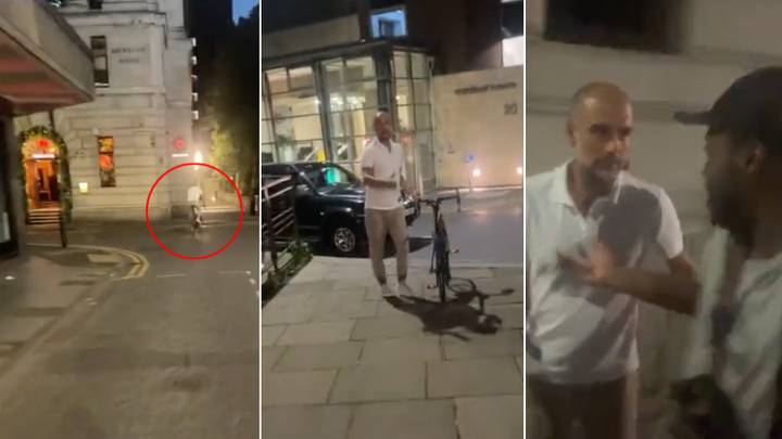 Pep Guardiola Filmed Being Chased By Shouting Fan On Bike In Manchester City Centre