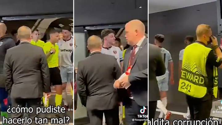 Footage Of Declan Rice Telling Referee He's 'Probably Been F**king Paid' In Explosive Tunnel Rant
