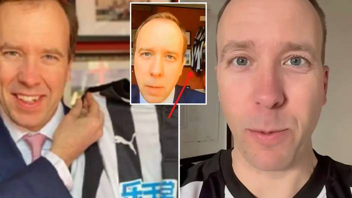 Matt Hancock responds after TikTok shows him wearing Newcastle shirt auctioned to NHS three years ago