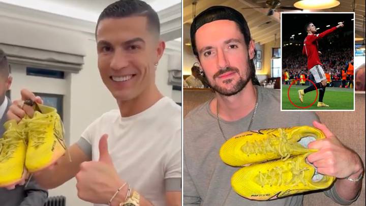 Cristiano Ronaldo has given Piers Morgan's son the boots he 'scored his final Man Utd goals in'