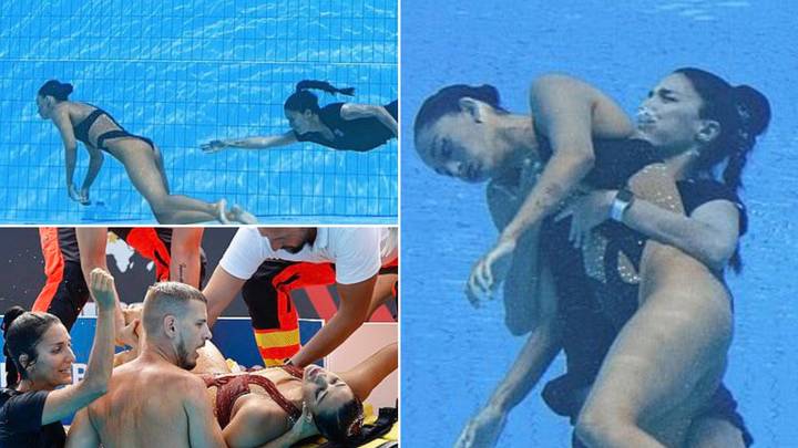 Incredible Moment Coach Saves Swimmer's Life After She Faints In The Pool