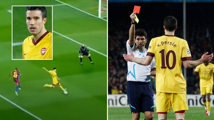 Robin Van Persie's Controversial Red Card Against Barcelona Still Needs Explaining