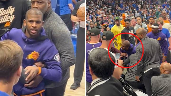 Chris Paul Held Back By Teammates After NBA Fan Allegedly Gets Physical With His Family