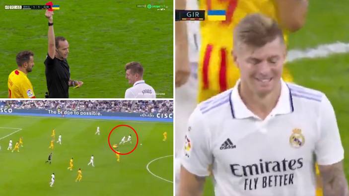Toni Kroos sent off for the first time in his career against Girona