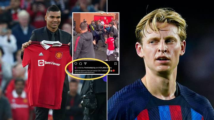 Frenkie de Jong teases Man United fans by 'liking' social media post about Casemiro