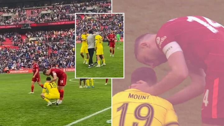 Jordan Henderson Ran Over To Mason Mount To Console Him After FA Cup Final, Liverpool Captain Is A Class Act
