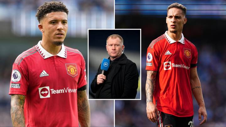 'Anyone remember?' - Paul Scholes makes clear dig at Jadon Sancho and Antony after dismal Manchester United defeat at Man City