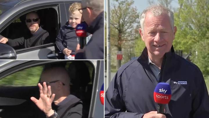 Erik Ten Hag Snubs Sky Sports News Reporter Gary Cotterill Outside Ajax's Training Ground