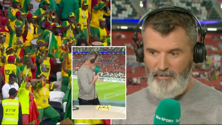Roy Keane couldn't help himself while sat right above Senegal's incredible fans