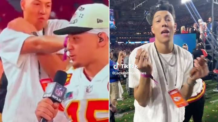 Patrick Mahomes' brother infuriates fans by TikTok dancing during Super Bowl interview