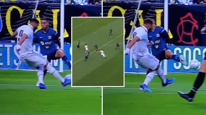 Karim Benzema Scores Insane Finesse Finish Against Club America, Alternative Angle Shows How Good It Was