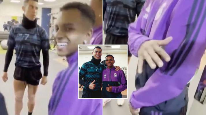 Sao Real Madrid không ngừng run rẩy khi gặp Ronaldo 1 Rodrygo got the shivers after meeting Cristiano Ronaldo for the first time