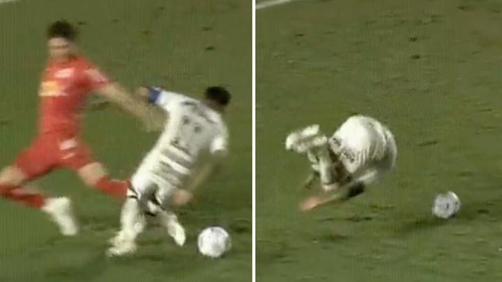 The Incredible Moment Brazilian Player Invents Front Flip Dive To Win A Penalty