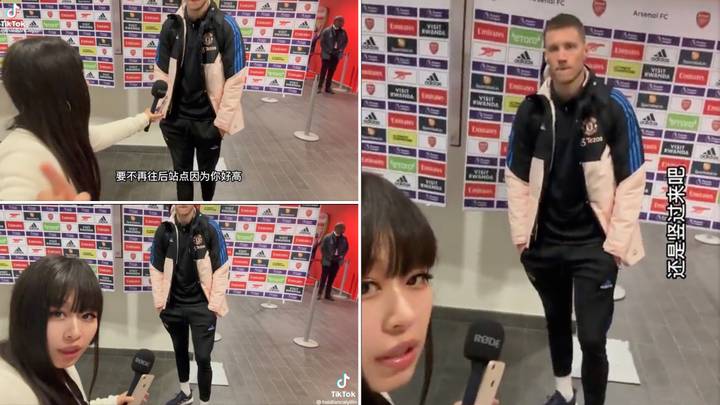 Wout Weghorst is so tall, he didn't fit in the frame for a post-match interview