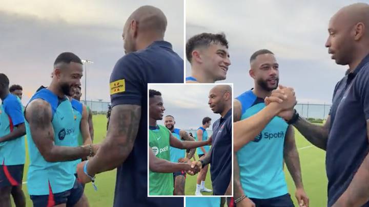 Memphis Depay Had A Horrendously Awkward Handshake With Thierry Henry, His Face Said It All